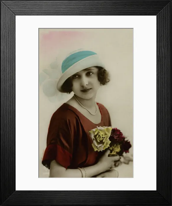 Framed Print : Female Type with Roses Framed Print : Female Type with Roses