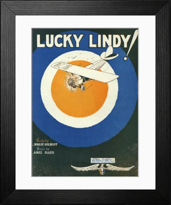 Framed Print : Lindbergh Music Sheet Framed Print : Lindbergh Music Sheet