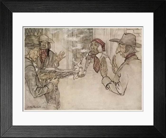Framed Print : Smoking Large Pipe