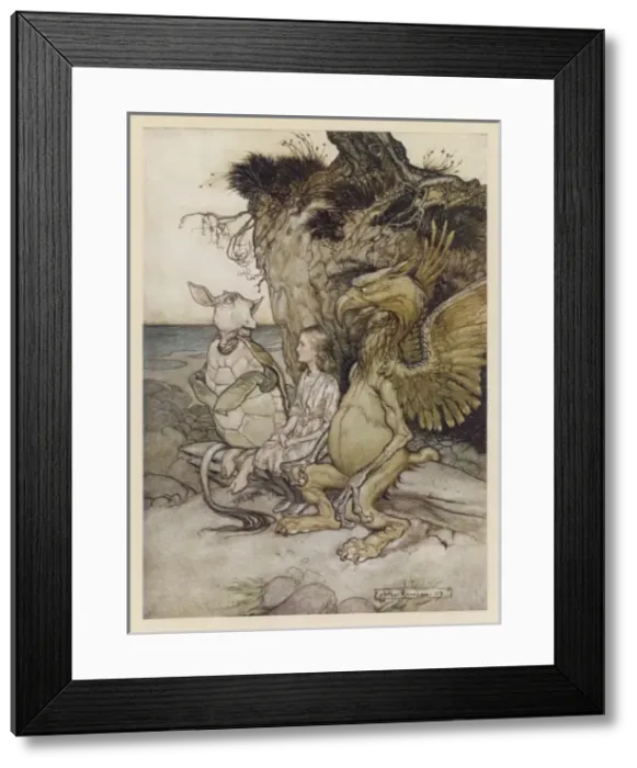 Framed Print : Alice, Mock-Turtle, Grypho Framed Print : Alice, Mock-Turtle, Grypho