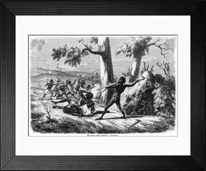 Framed Print : Racial / Aborigine Family Framed Print : Racial / Aborigine Family