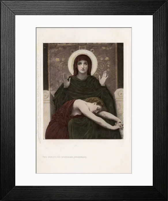 Framed Print : Consoling Madonna by Bouguereau Framed Print : Consoling Madonna by Bouguereau