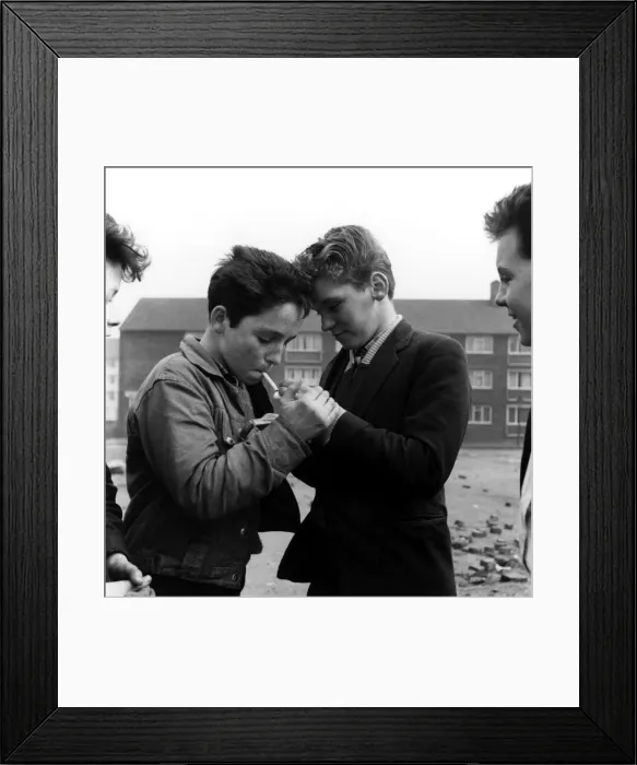 Framed Print : Boys Smoking Ciggies Framed Print : Boys Smoking Ciggies