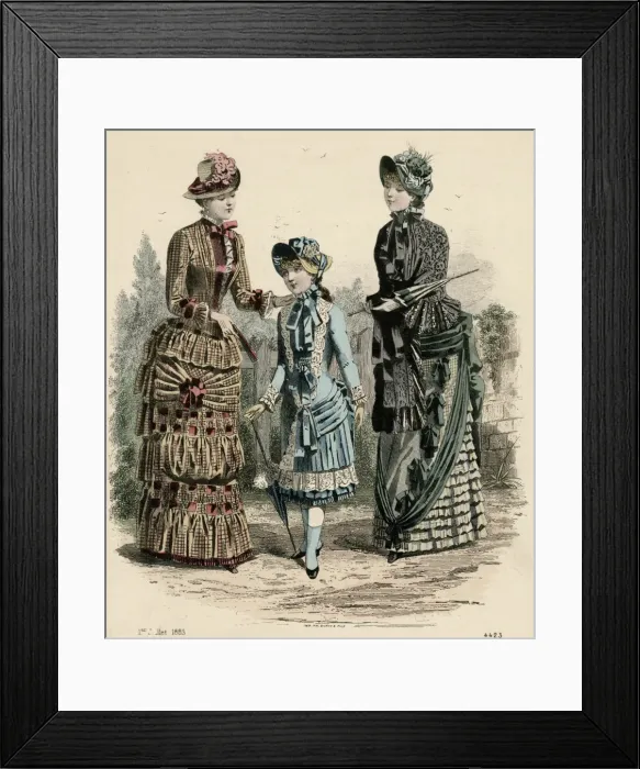 Framed Print : Fashions 1 July 1883 Framed Print : Fashions 1 July 1883