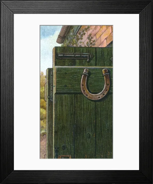 Framed Print : Lucky Horseshoe on Door Framed Print : Lucky Horseshoe on Door