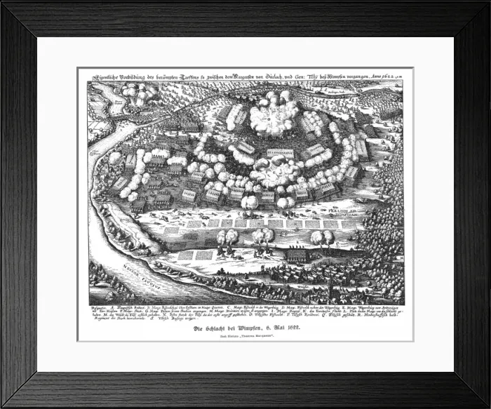Framed Print : Battle of Wimpfen 1622 Framed Print : Battle of Wimpfen 1622