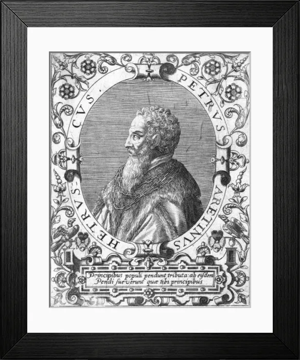 Framed Print : Pietro Aretino / De Brij Framed Print : Pietro Aretino / De Brij