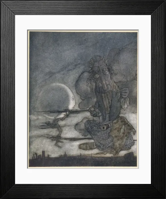 Framed Print : Aesop / Moon & Mother Framed Print : Aesop / Moon & Mother