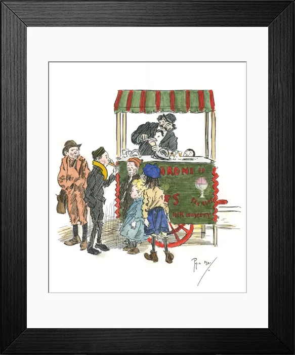 Framed Print : Ice Cream Vendor, London Framed Print : Ice Cream Vendor, London