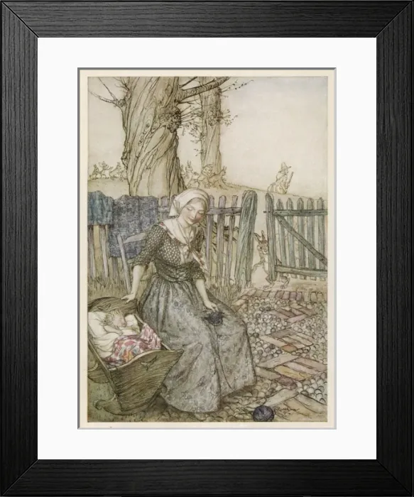 Framed Print : Bye Baby Bunting 1912 Framed Print : Bye Baby Bunting 1912