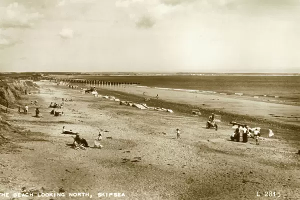 View of the beach at Skipsea, near Driffield, Yorkshire