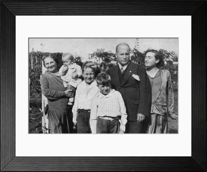 Framed Print : Mussolini and Family Framed Print : Mussolini and Family