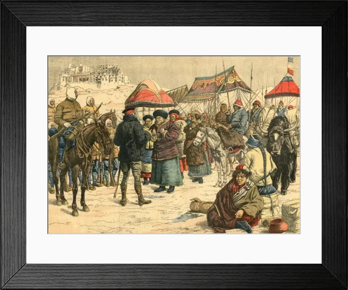 Framed Print : British in Tibet / 1904 Framed Print : British in Tibet / 1904