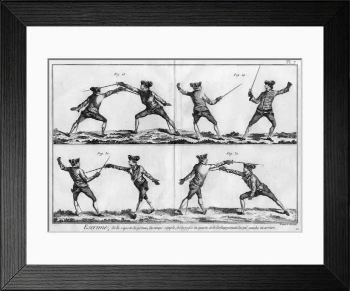 Framed Print : Fencing Positions Framed Print : Fencing Positions