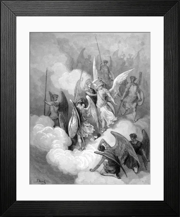 Framed Print : Abdiel Versus Satan Framed Print : Abdiel Versus Satan