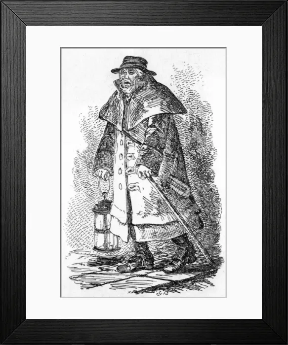Framed Print : Police / Watchmen / 1827 Framed Print : Police / Watchmen / 1827