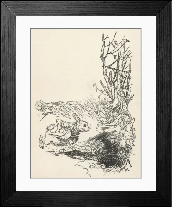Framed Print : Alice: down Rabbit-Hole Framed Print : Alice: down Rabbit-Hole