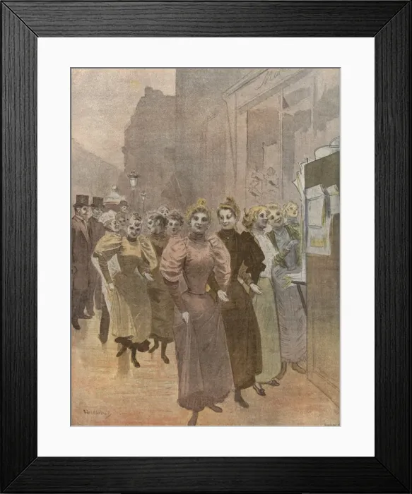 Framed Print : Paris Factory Girls 1894 Framed Print : Paris Factory Girls 1894