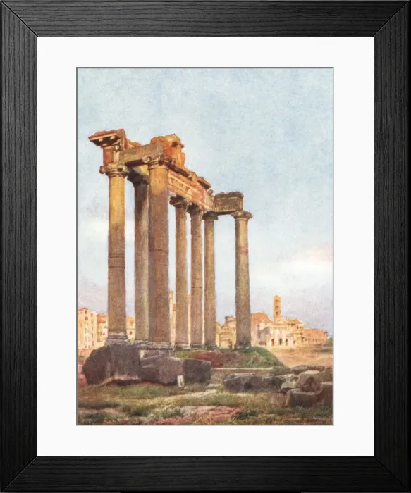 Framed Print : Temple of Saturn / Forum Framed Print : Temple of Saturn / Forum
