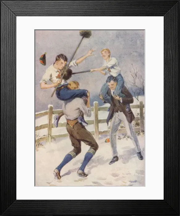 Framed Print : Game / Piggyback 1919 Framed Print : Game / Piggyback 1919