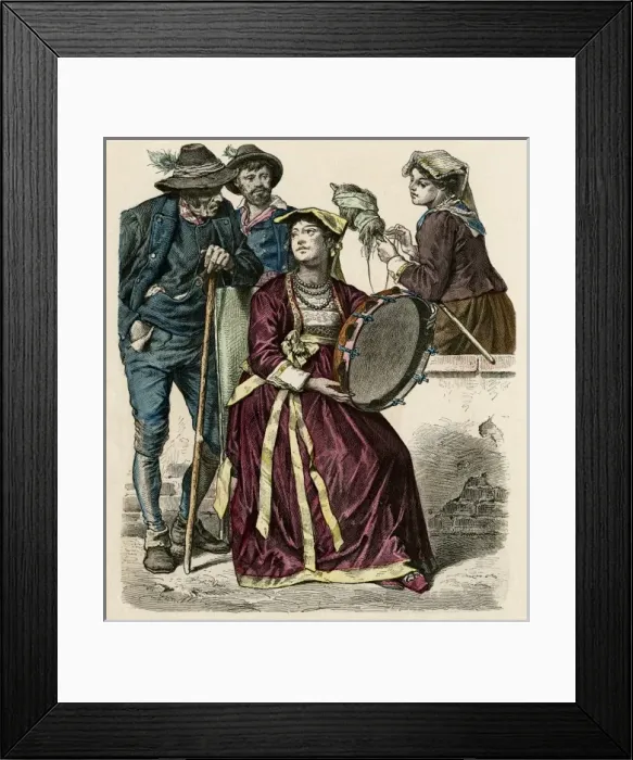 Framed Print : Racial / Italy / Germano 19C Framed Print : Racial / Italy / Germano 19C