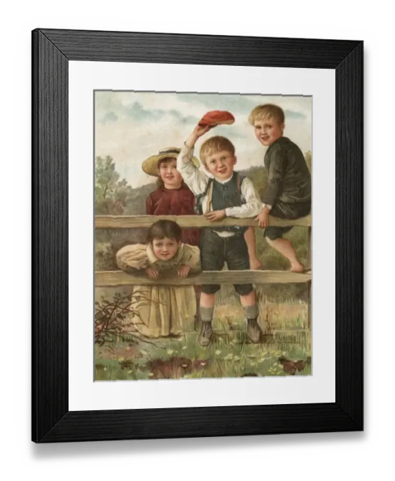 Framed Print : Country Children / Trains Framed Print : Country Children / Trains