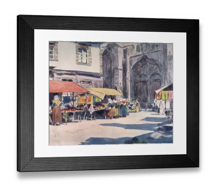 Framed Print : Street Market / Quimperle Framed Print : Street Market / Quimperle