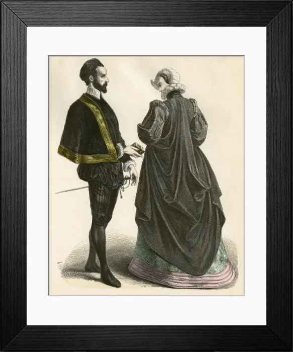 Framed Print : Well to do Germans 1550 Framed Print : Well to do Germans 1550
