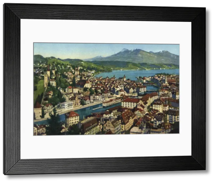Framed Print : Lake Lucerne with the Rigi mountain, Switzerland Framed Print : Lake Lucerne with the Rigi mountain, Switzerland