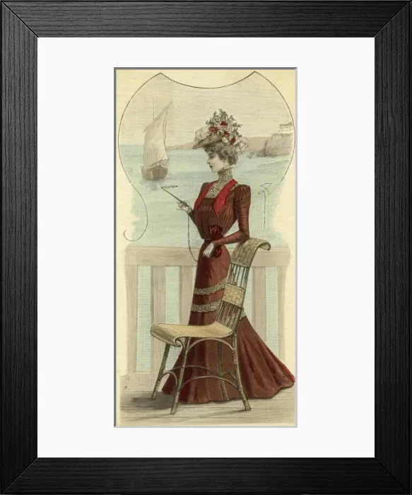Framed Print : Lady at the Seaside Framed Print : Lady at the Seaside