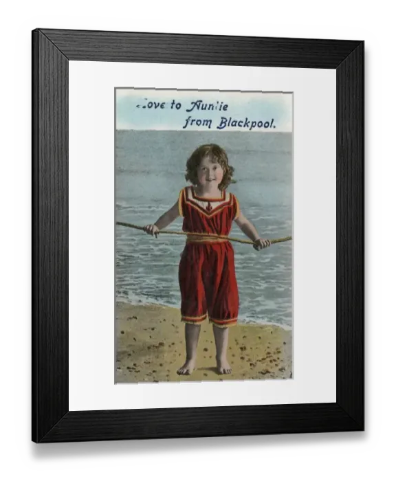 Framed Print : Children / Seaside / Girl Framed Print : Children / Seaside / Girl