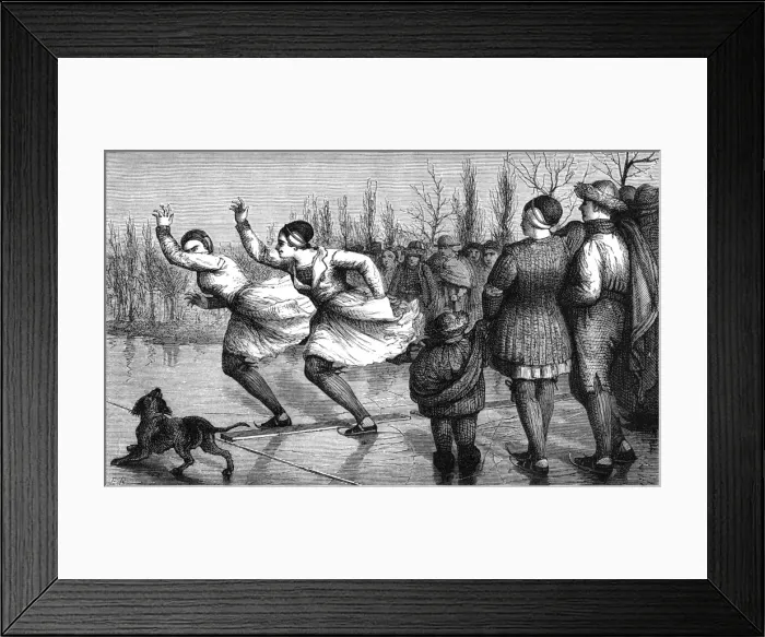Framed Print : Frieslanders Skate 1871 Framed Print : Frieslanders Skate 1871