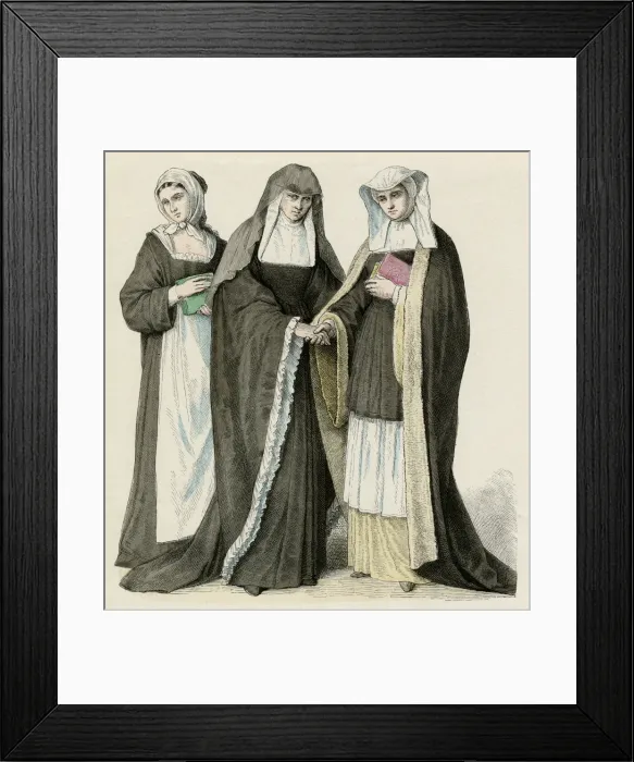 Framed Print : Benedictine Nuns Framed Print : Benedictine Nuns