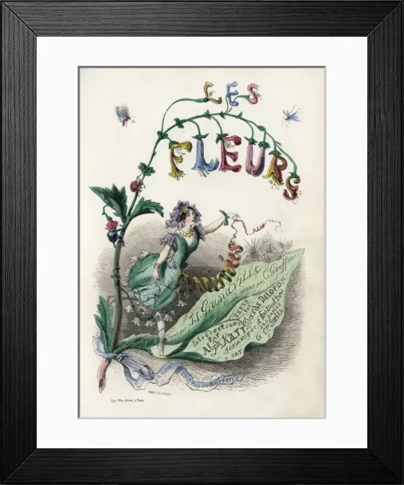 Framed Print : Grandville Fleurs Title Framed Print : Grandville Fleurs Title