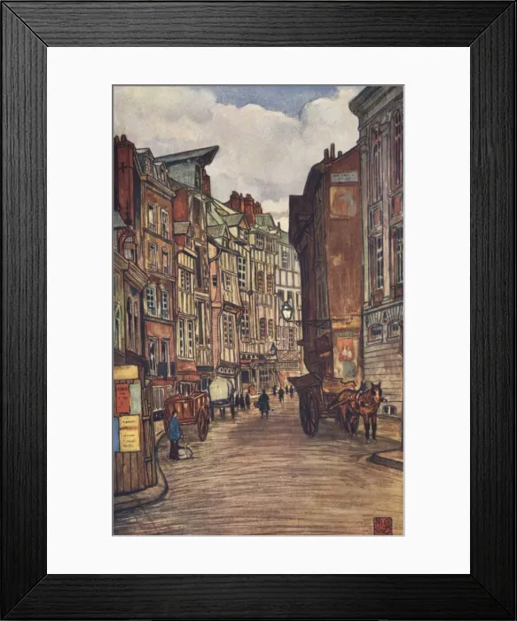 Framed Print : Rouen / Old Houses 1905 Framed Print : Rouen / Old Houses 1905