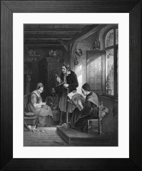 Framed Print : Lace Making / Flanders Framed Print : Lace Making / Flanders