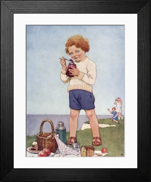 Framed Print : Naughty Boy Eats Jam Framed Print : Naughty Boy Eats Jam