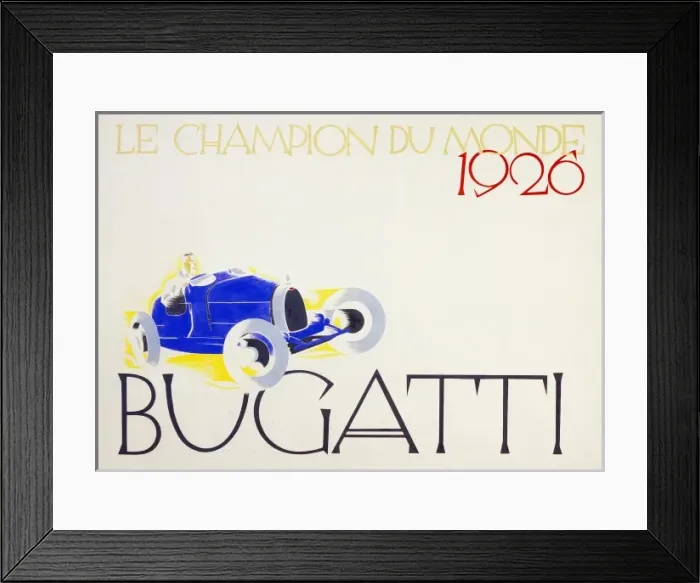 Framed Print : Bugatti Poster 1 Framed Print : Bugatti Poster 1
