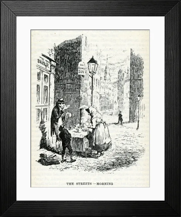 Framed Print : London Tea Stall 1836 Framed Print : London Tea Stall 1836