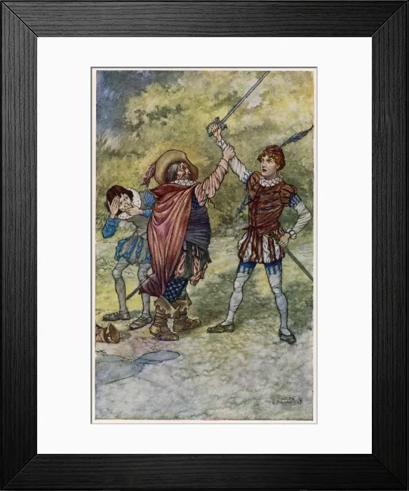 Framed Print : 12th Night / Sir Toby Duel Framed Print : 12th Night / Sir Toby Duel