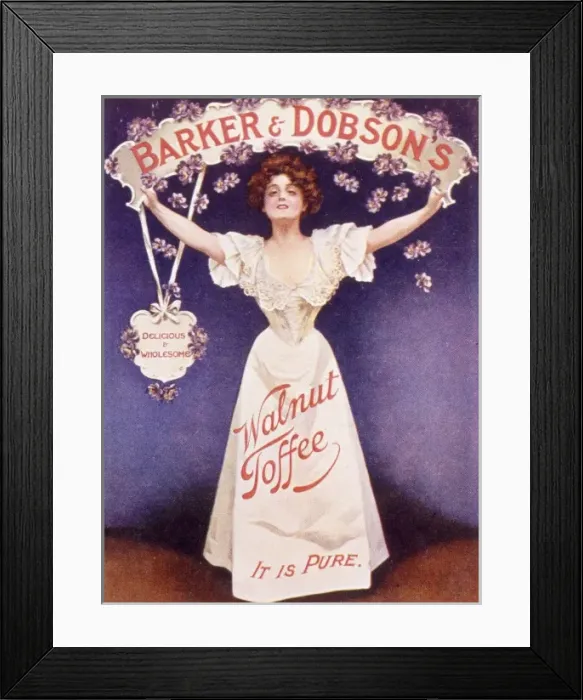 Framed Print : Advert  /  Toffee Barker &d