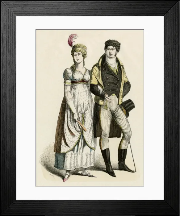 Framed Print : German Couple 1800