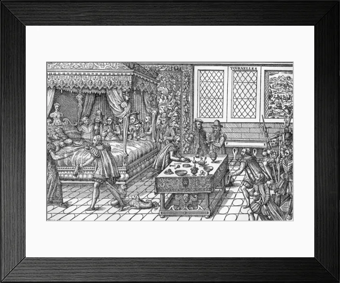 Framed Print : French Royal Bedroom Framed Print : French Royal Bedroom