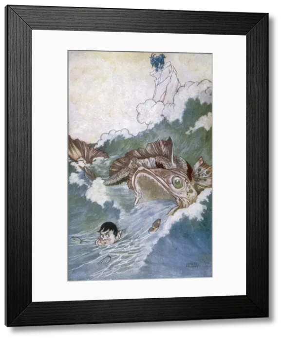 Framed Print : Pinocchio Nearly Eaten Framed Print : Pinocchio Nearly Eaten