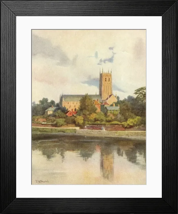 Framed Print : Worcester Cathedral 1909 Framed Print : Worcester Cathedral 1909