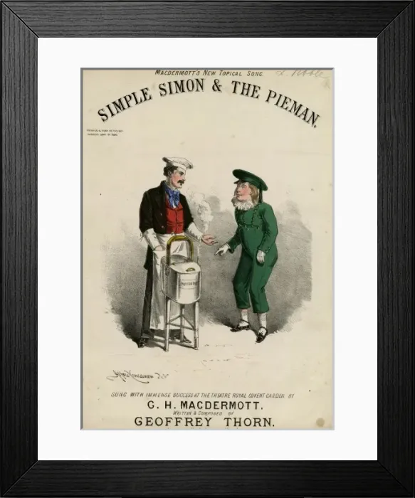 Framed Print : Simple Simon C1860 Framed Print : Simple Simon C1860