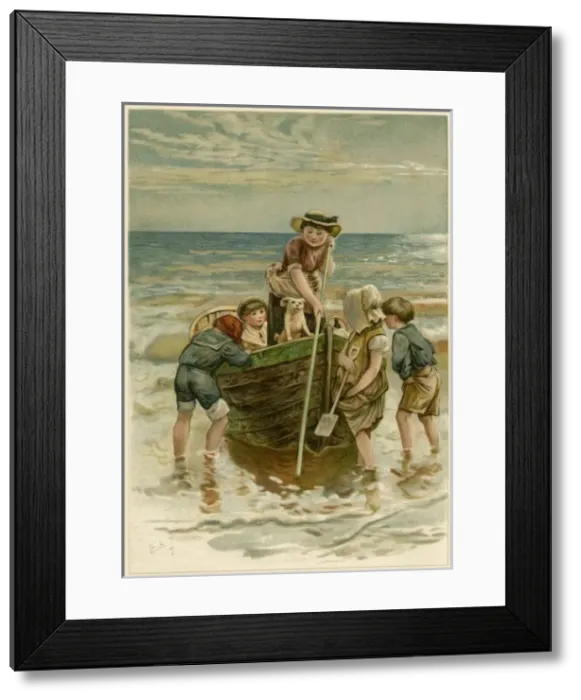 Framed Print : Pushing the Boat Out Framed Print : Pushing the Boat Out