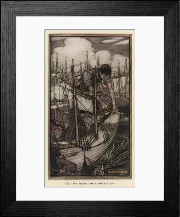 Framed Print : Gulliver / Blefuscudians Framed Print : Gulliver / Blefuscudians