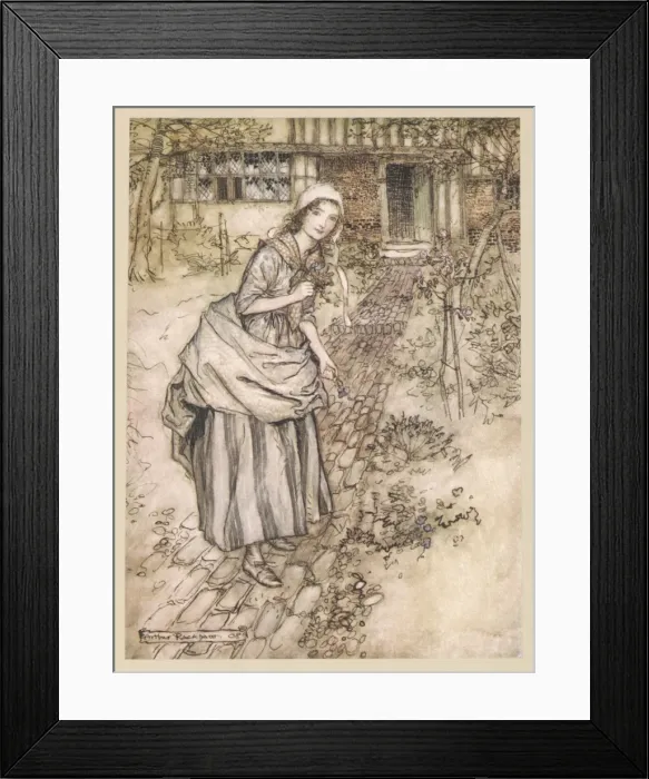 Framed Print : Female / Girl in Garden Framed Print : Female / Girl in Garden