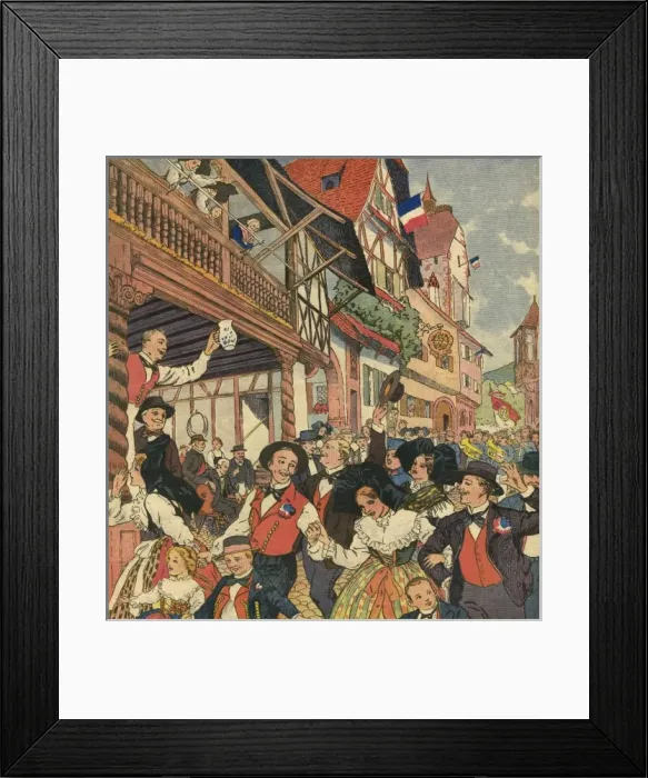 Framed Print : Alsace Vineyard Festival Framed Print : Alsace Vineyard Festival